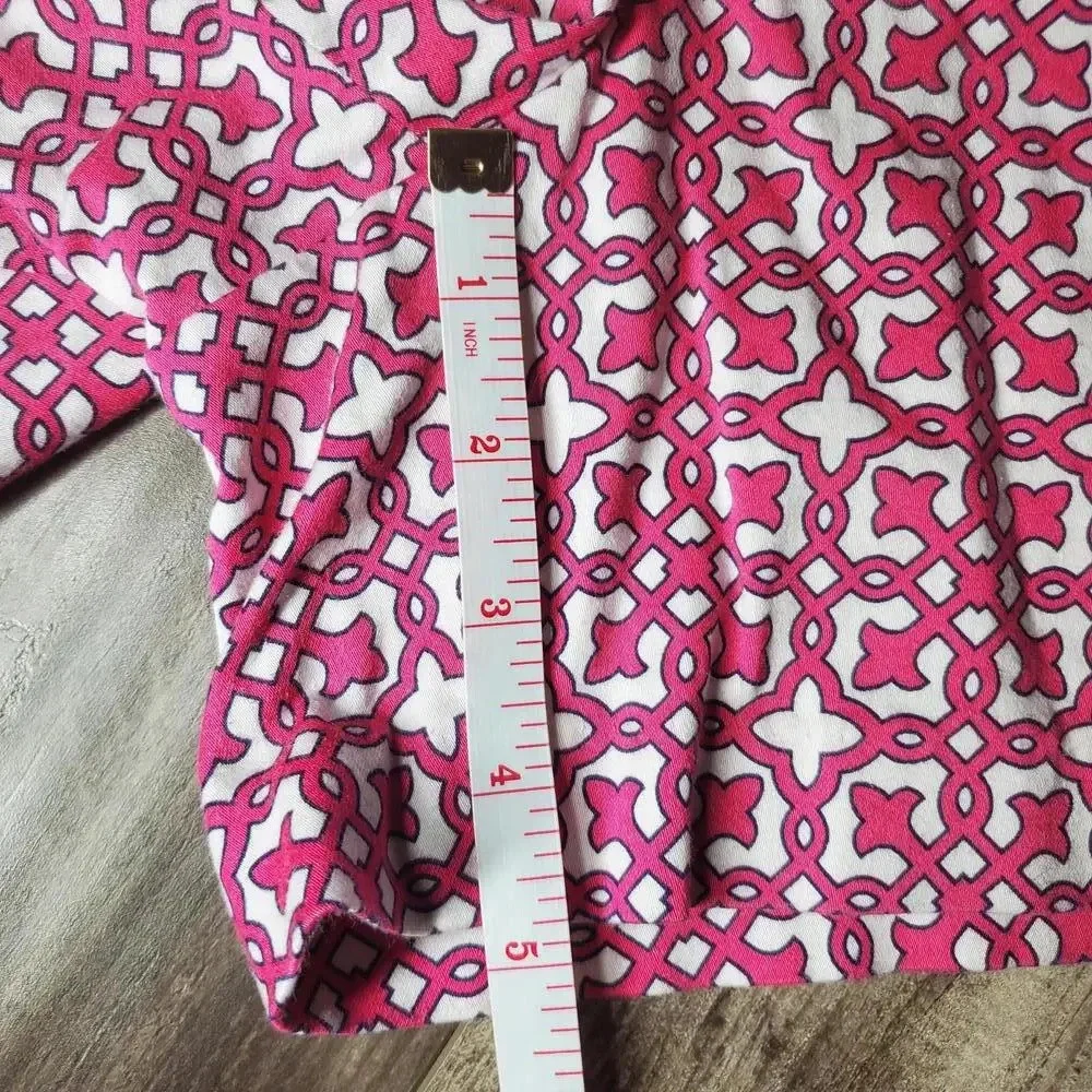 LAUNDRY BY SHELLI SEGAL Women's Geometric Print Shorts Size 8 Chino Khakis